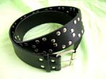 Best ladies accessory warehouse outlet exports Silver studded, imitation leather womens belt from China