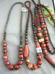 Crafted artwork jewelry shopping exchange, Balinese designer wear wooden bead necklace in tropical colors 