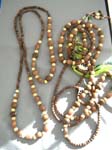 Bali bali new age jewelry shopping catalog gallery supplies Double shaded, sculpted wooden bead fashion necklace 