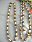 Exotic indonesia gift wear manufacturer distributes Unique bali wooden bead necklace with oval and circular wood beads and summer beach stone bead