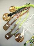 Import wholesale supply agent, Island sculpted wooden pendants with trendy beaded necklace 