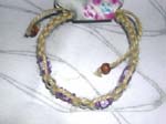 Purple Chinese's handicraft bead fashion hemp bracelet