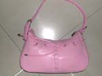 Pinky lady's purse with one drawstrings design