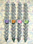 Jewelry warehouse supply importer. China made Silver plated butterfly designed chain on colorful fashion watch