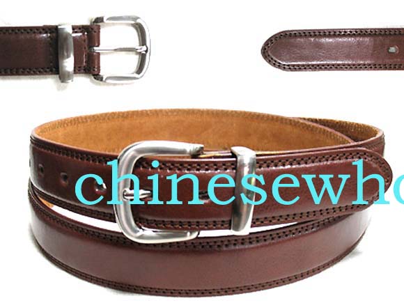 Mens fashion clothing supplier sells China wholesale to retail stores. Classic mens imitation leather belt with silver colored buckle.            
        
