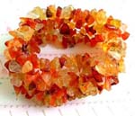 Fashion accessory wholesale company supplying Fashion wide stretchy bracelet with multi orange and yellow crystal chips inlaid, one size fits all 