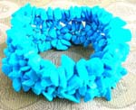 Buy online wholesale gemstone jewelry from import agent. Fashion wide stretchy bracelet with multi baby blue crystal chips inlaid