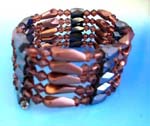 China made therapy hematite wraps supplied wholesale. Buy Brown beaded gems, long brown cylinder beads and faceted cylinder shape magnetic hematite beads inlaid. Can be a necklace, bracelet,or arm band