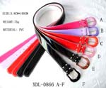 Direct from China fashion wear exporting business supplies wholesale belts. Glamorous PVC belts that come in black, red, light purple, and dark pink with translucent colored buckles.