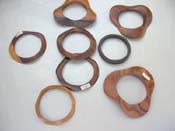Thin band natural wooden bangle,