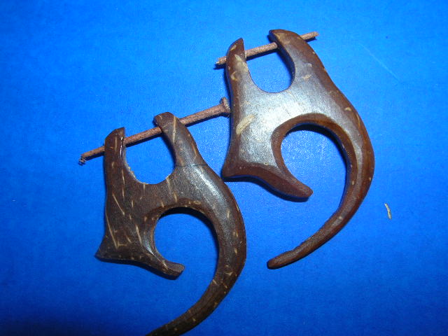 Artist inspired organic wood earrings with16G/1.2mm post - Accessory market outlet