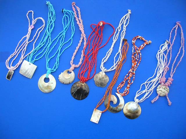 Ladies jewelry fashion supplier - Summer style bali indonesian seashell and bead necklaces