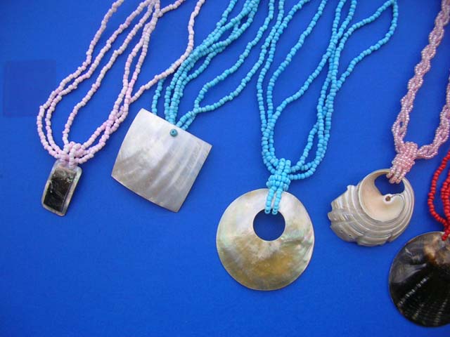 Ladies jewelry fashion supplier - Summer style bali indonesian seashell and bead necklaces