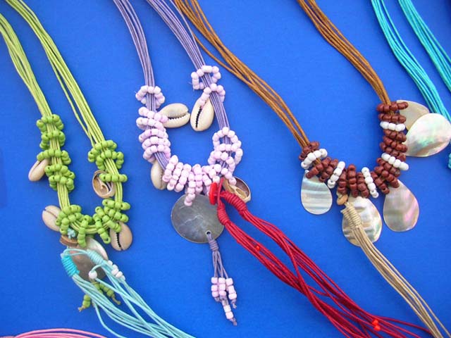 Ladies jewelry fashion supplier - Summer style bali indonesian seashell and bead necklaces