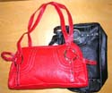 Fashion PVC leather handle purse with belt knot design