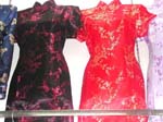 Embroidered Chinese women's dress with summer scene design