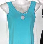 Assorted tank top with open front design