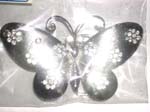 Butterfly feature belt buckle with clear cz flower on wings