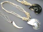Ladies gift supply manufacturing distributor, Bali wear seashell pendant decor on multi string and beaded necklace