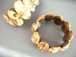 Summer jewelry online shopping factory, Oval designed carved charms on stretchy bali bracelet