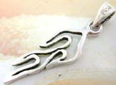 Celtic jewelry pendant made of 925. sterling silver in handcrafted Celtic fire flame 