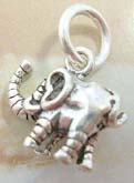 Mini elephant figure design sterling silver pendant