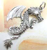Flying dragon 925. sterling silver pendant 