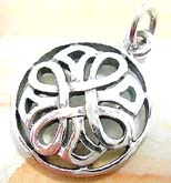 925. sterling silver pendant in Celtic knot in circle design