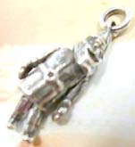 Legs and arms movable soldier man  sterling silver pendant