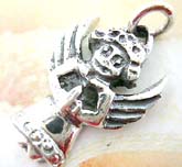Holy angel figure design sterling silver pendant