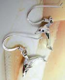 Sterling silver French hook style earring with dolphin design