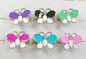 Fashion enamel ring in butterfly design with assorted color